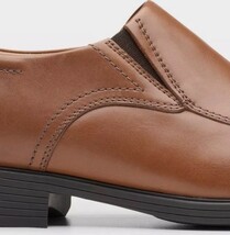 Clarks 28cm ブラウン ビジネス スニーカー ローファー エプロントゥ スリッポンサイド ゴア ブーツ レザー ランニング スーツ JJJ258_画像7