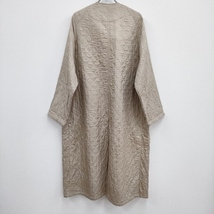 maison de SOIL QUILTED SILK シルク キルティングコート サイズ2 ノーカラー コート ベージュ メゾンドソイル 3-1223T 230754_画像2