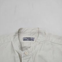 TIGRE BROCANTE バンドカラーシャツ コットン ホワイト ティグルブロカンテ 3-1225T 230896_画像3