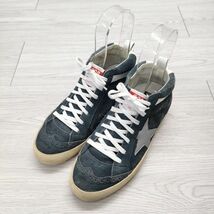 GOLDEN GOOSE MID STAR SUPERSTAR スエード サイズ36 USED加工 スニーカー ネイビー ゴールデングース 3-1225G 229876_画像1