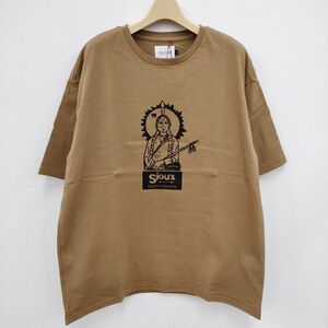 CAL O LINE 新品未使用品 定価6820円 CL211-081 21SS COYOTE サイズL 半袖Ｔシャツ ブラウン キャルオーライン 3-0503S F90249