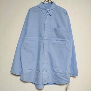 4-0114M∞POSTELEGANT Cotton Typewriter Shirt 定価36300円 タイプライター ブラウス シャツ 22AW ブルー ポステレガント 219046