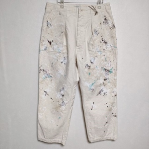 HERILL Backsatin splash Utilitypants 23-030-HL-8050-3 定価55000円 デニムパンツ アイボリー ヘリル 4-0102G F94775