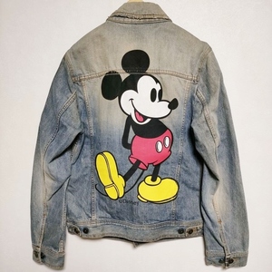 DOLCE&GABBANA Disney Mickey ダメージ加工 ディズニー ミッキー デニムジャケット ブルー ドルチェアンドガッバーナ 4-0110M F94875