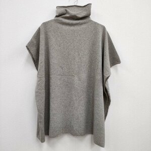 4-0128T♪evam eva E223K225 wool poncho ハイネック タートルネック ポンチョ グレー エヴァムエヴァ 232493