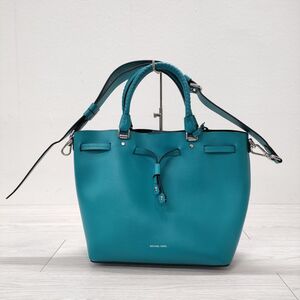 Michael Kors BLAKELY ミディアム バケットバッグ レザー 2way ショルダーバッグ トートバッグ ミズイロ マイケルコース 4-0118G 231055