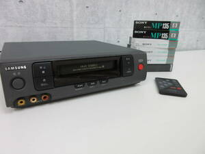 MS 完動品【サムソン 8㎜ビデオデッキ VP-880L】8㎜カセットテープ6個付き リモコン付き SAMSUNG 