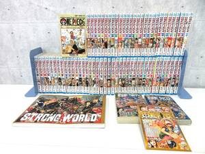 3F5-1[ONE PIECE ワンピース 計69巻＆他3冊セット] 集英社 尾田栄一郎 STORONG WORLD ブルーディープ グリーン シークレット ピーシーズ