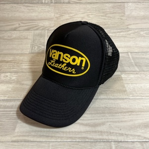VANSON/バンソン/OTTOボディ/オーバルロゴプリント/メッシュキャップ/ブラック/スナップバック/帽子