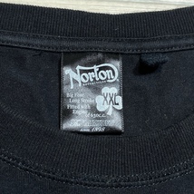 Norton/ノートン/両面 刺繍×プリント/アームプリント/長袖Tシャツ/ブラック/XXL/大きいサイズ/フロッキープリント_画像8