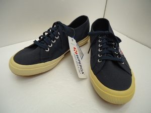 【KCM】NV-42.5★ワケあり未使用品★【SUPERGA/スペルガ】メンズ　スニーカー　キャンバス　42 1/2　ネイビー［2750 COTU CLASSIC］