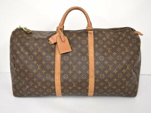 ルイヴィトン LOUIS VUITTON ボストンバッグ モノグラム キーポル60 M41422 MI0912 パドロック ポワニエ ネームタグ付 ジャンク 2401LT093