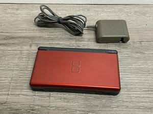 ☆ DSLite ☆ ニンテンドーDS Lite クリムゾン ブラック 動作品 状態良好 本体 アダプター タッチペン 付属 Nintendo DS GBA 任天堂 4536