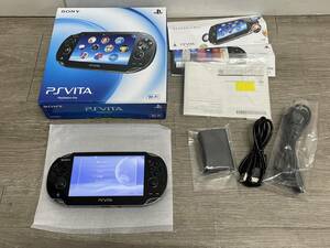 ☆ VITA ☆ PlayStation Vita PCH-1000 Wi-Fiモデル クリスタル・ブラック 動作品 状態良好 本体 アダプター 互換USB PSVITA SONY 9869