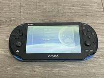 ☆ VITA ☆ PlayStation Vita Wi-Fiモデル アクア・ブルー PCH-2000 動作品 一部難 ランプ点灯難 本体 のみ ソフト読み込み ボタンOK 3567_画像1