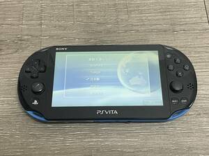 ☆ VITA ☆ PlayStation Vita Wi-Fiモデル アクア・ブルー PCH-2000 動作品 一部難 ランプ点灯難 本体 のみ ソフト読み込み ボタンOK 3567