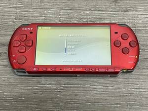 ☆ PSP ☆ プレイステーションポータブル PSP-3000 ラディアントレッド 動作品 本体のみ PlaystationPortable バッテリー欠品 5002