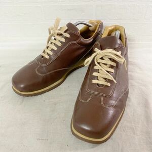 3792* ① Santoni sun to-ni shoes shoes leather sneakers casual shoes men's 8 Brown 