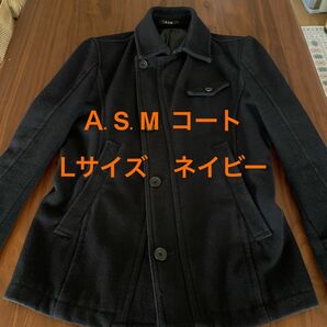 A.S.M エーエスエム メンズ コート ネイビー　Lサイズ