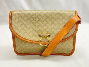 ◇◇美品 CELINE セリーヌ マカダム ショルダーバッグ DM95 ヴィンテージ ベージュ系 レディース◇◇