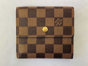 美品★Louis Vuittonルイヴィトン ダミエ ポルトフォイユ・エリーズ 財布 Wホック二つ折財布 メンズ★N61654