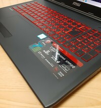 MSIゲーミングノート【GL62 7RDX-1079JP 】 M.2/SSD512B+HDD1TB 15.6型FHDディスプレイ 第7世代/i7-7700HQ M/16GB DVDマルチWin11 検T75 _画像3