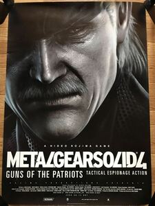 【当時物】ゲームポスター B2サイズ METALGEA SOLID4 GUNS OF THE PATRIOTS PS3メタルキアソリッド4 販促品 画鋲跡あります