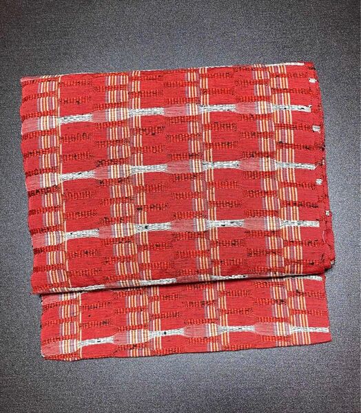 米沢織 秋着物 名古屋帯 正絹帯 松葉仕立て 未使用