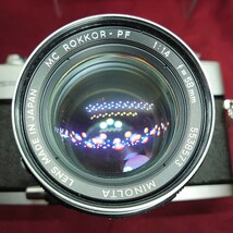 118【シャッターOK】MINOLTA SRT101 レンズ交換式一眼レフフィルムカメラ ミノルタ LENS MC ROKKOR-PF F:1.4 58mm ボディレンズセット_画像2