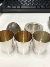 純銀製　おちょこ　皿セット　636g_画像4