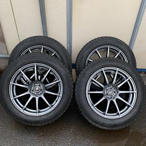 ダンロップ WINTER MAXX SJ8 225/60/R18 2018年製　アルミホイール付きスタッドレスタイヤ