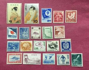 日本記念切手 写楽 ビードロ ほか 20種 20枚 未使用品