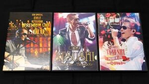 ◆[EXILE ATSUSHIライブDVD3枚/PREMIUM LIVE SOLO-命をうたう-THE ROOTS]◆TAKAHIRO SHOKICHI J SOUL BROTHERS THE SECOND24KARATS