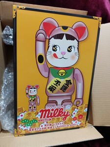 BE@RBRICK 「招き猫 ペコちゃん 金運ダブル小判 桃金メッキ100% & 400%」◆新品未開封品◆ピンクゴールド