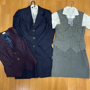 3 2 コスプレ衣装 そごう 西武百貨店 制服 女子店員 ブレザー ブラウス スカート ベスト 上下セット 