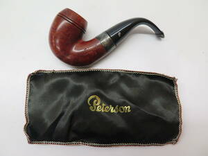 ⑥　Peterson ピーターソン パイプ　銀巻き　シャーロックホームズ　sterling silver　925