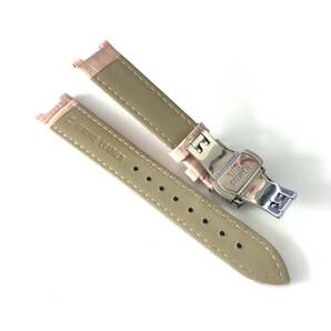 18mm 腕時計 凹型 革 レザーベルト 薄ピンク 桜 Dバックル 【対応】カルティエ パシャC/35 Cartierの画像5