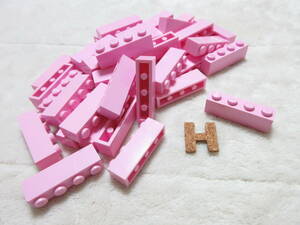 LEGO★正規品 H 40個 1×4 ブロック ブライトピンク 桃色 パーツ 同梱可能 レゴ シティ タウン クリエイター エキスパート プリンセス