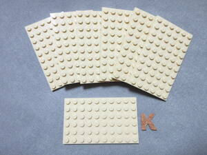 LEGO★K 正規品 7個 6×10 大き目プレート タン ベージュ 同梱可能 レゴ シティ クリエイター エキスパート 建物 土台 建材 家 ベース 基礎