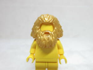 LEGO★52 正規品 未使用 ヒゲ付き 髪の毛 被り物 ゴールド 同梱可 レゴ シティ ミニフィグ 記念 アニバーサリー ハグリッド ハリーポッター