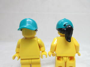 LEGO★69 正規品 未使用 髪の毛付き キャップ 帽子 ヘアー 2個 被り物 同梱可能 レゴ シティ ミニフィグ 男の人 女の人 子供 男の子 女の子