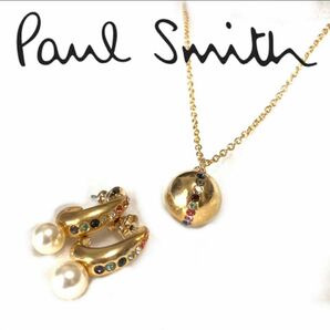 Paul Smitポールスミネックレス　ピアス　未使用　キラキラ　新品　 ゴールド系 ネックレス アクセサリー