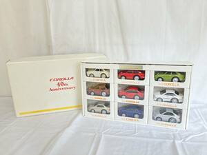 【JN72】(O) TOYOTA COROLLA 40th Anniversary プルバックカー 9台 セット BOX 初代~9代目 ミニカー コレクション インテリア 中古現状品