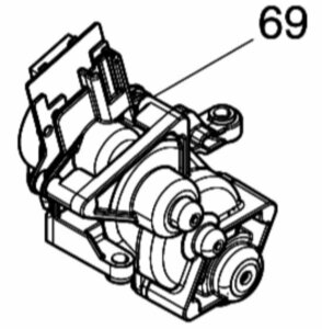 マキタ makita 18V 充電式 ロボット クリーナ RC300DZ 用 メインブラシモータアッセンブリ 1910L1-4 修理 部品 パーツ クリーナー 掃除機