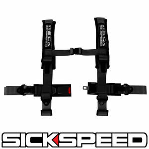 SICKSPEED 4点式シートベルト ブラック 1席分 レーシングハーネス 黒 USDM JDM サーキット ドリフト シックスピード