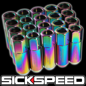 SICKSPEED ネオクローム P1.5 60mm 20本 ホイールナット 貫通 JDM USDM シックスピード スタンス ロックナット レクサス トヨタ ホンダ