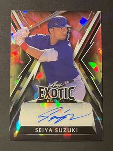 【3枚限定】 鈴木誠也 Seiya Suzuki Leaf Exotic Rookie RC Auto /3 Crystal Chicago Cubs #BA-SS1 直筆サイン サイン