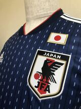 【美品】 adidas JFA JAPAN サッカー 日本代表 ユニフォーム トップス 2018-2019 ホーム サイズM 半袖 侍ブルー CV5638_画像10