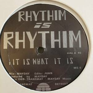 Rhythim Is Rhythim - It Is What It Is 12 INCH