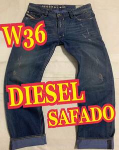 DIESELディーゼル　SAFADO デニムパンツ　ジーンズ　レギュラースリム　ストレート　W36